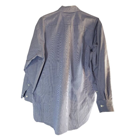 Tommy Hilfiger Mens Shirt Button Down Blue Checked Size 16/33 - Picture 2 of 6